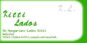 kitti lados business card